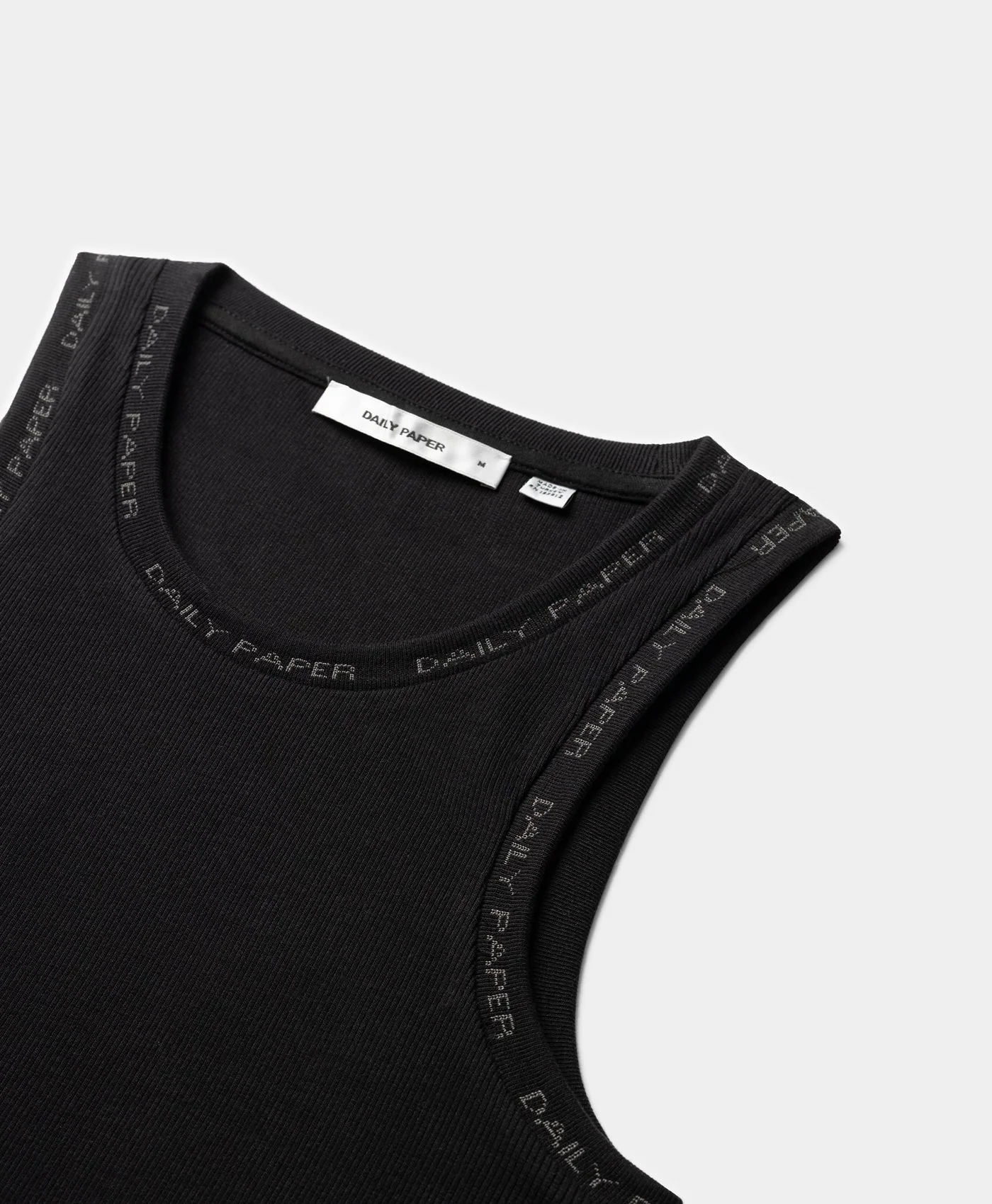Black Erib Tank Top - Image 3