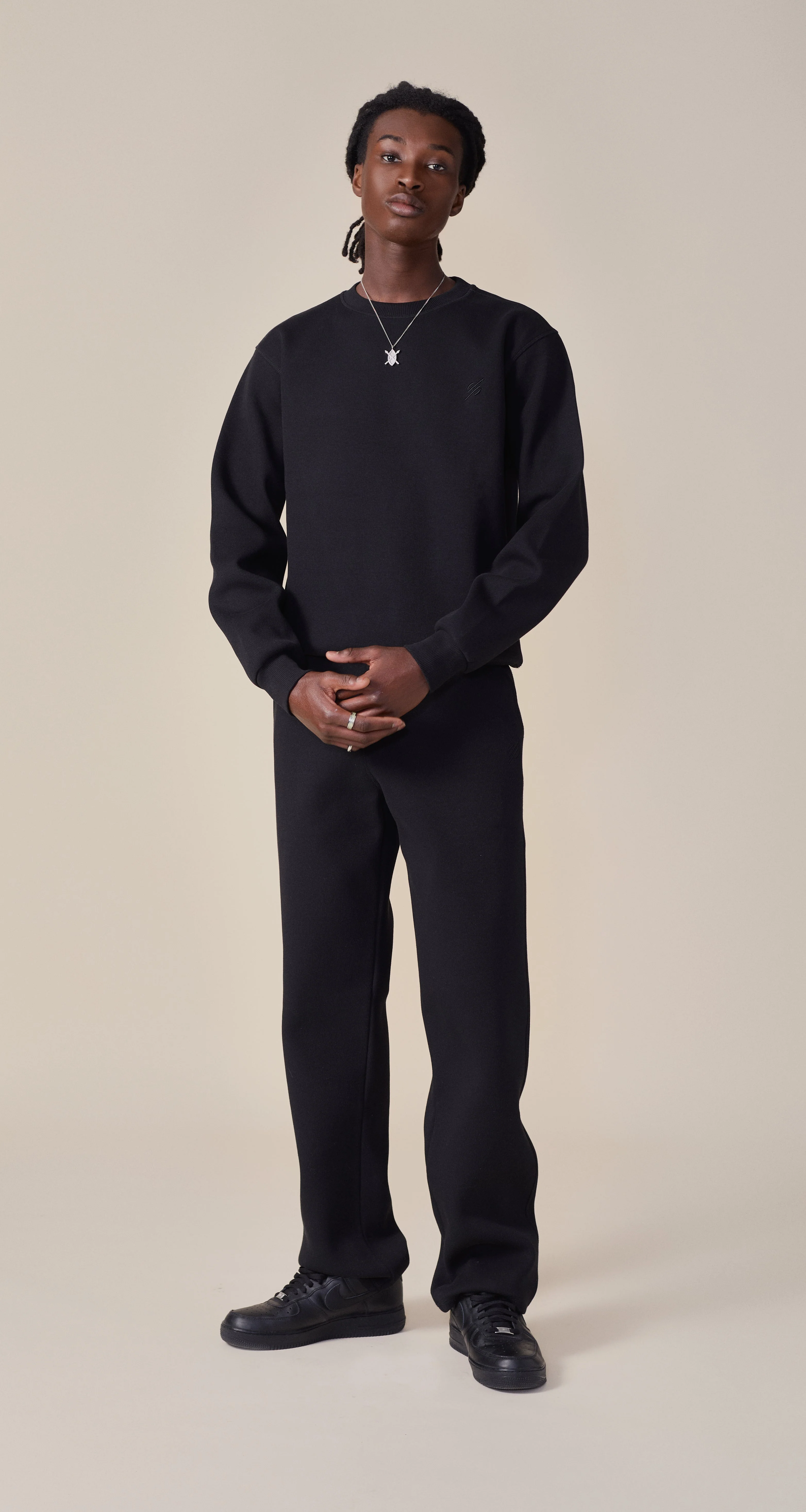 Black Mono Rib Sweater - Image 4