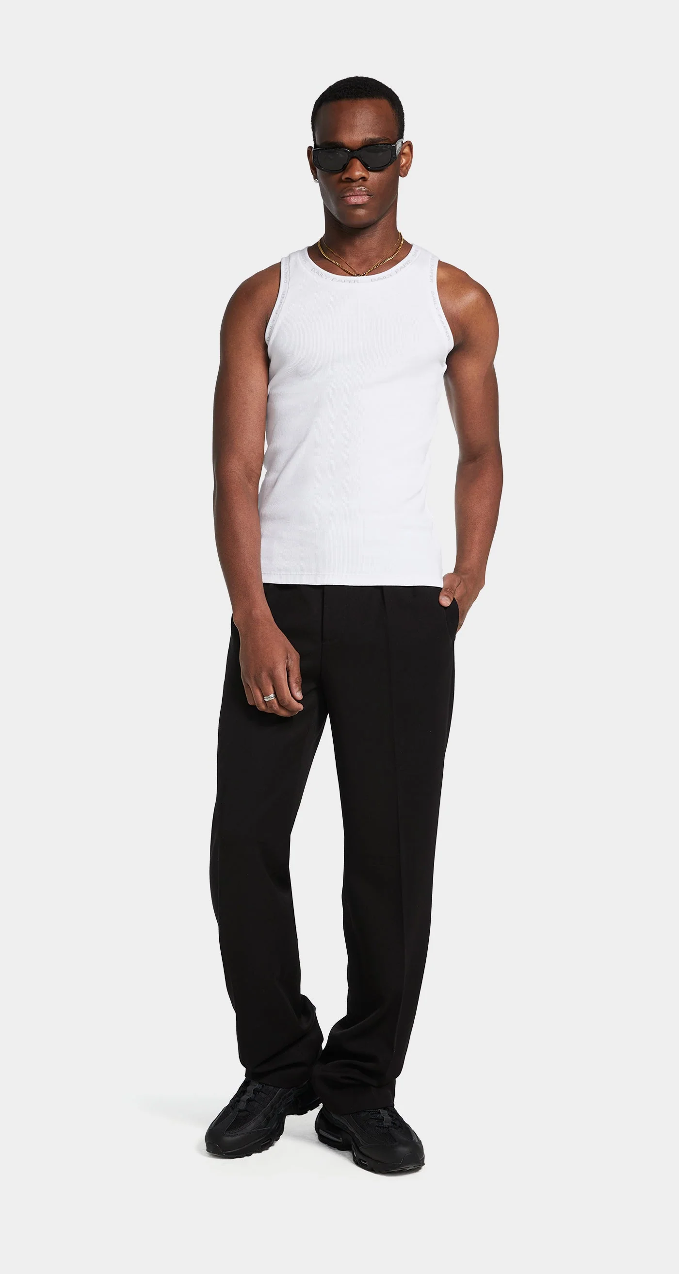 White Erib Tank Top - Image 3